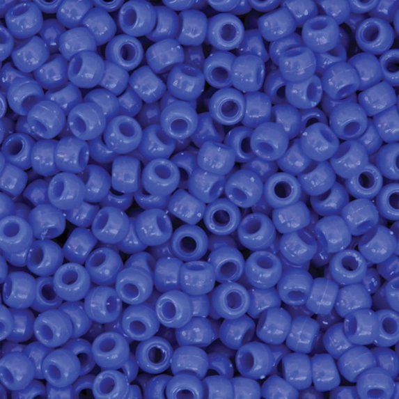 Pony Beads, Blue, 6 mm x 9 mm, 1000 Pieces | Bundle of 2 Packs