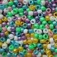 thumbnail image 1 of Pony Beads Egg Hunt Pastel Pearl Mix Crow Beads Made in USA 6x9mm Large Hole, 1 of 2