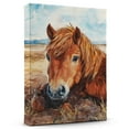 thumbnail image 1 of Pony Brown Welsh Mountain Canvas Wall Art Animal Decor, Pony Brown Welsh Mountain Canvas Prints Wild Animal Artwork for Living Room Bedroom Office 190HD889, 1 of 4