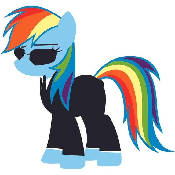 Pony Cartoon Characters Horse Horses Rainbow Pony's Girl Girls Wall Decals Toddler Toddlers Baby Boy Girl Nursery Design Wall Decals Bedroom Kids Vinyl Art Decal Walls Rooms Size (40x40 inch)