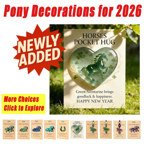 Pony Decorations for 2026 – Handcrafted Pony Crystal Figurine for Year of the Horse,2026 Horse Ornament,Gift for Prosperity,Decoration for New Year and Home