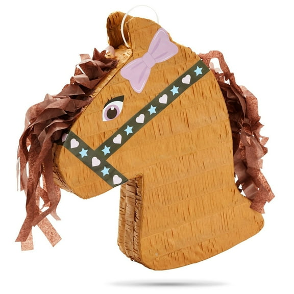 Pony Design Pinata for Horse Themed Cowgirl Birthday Party Supplies, Small (12x16x3 in), For Ages 3+