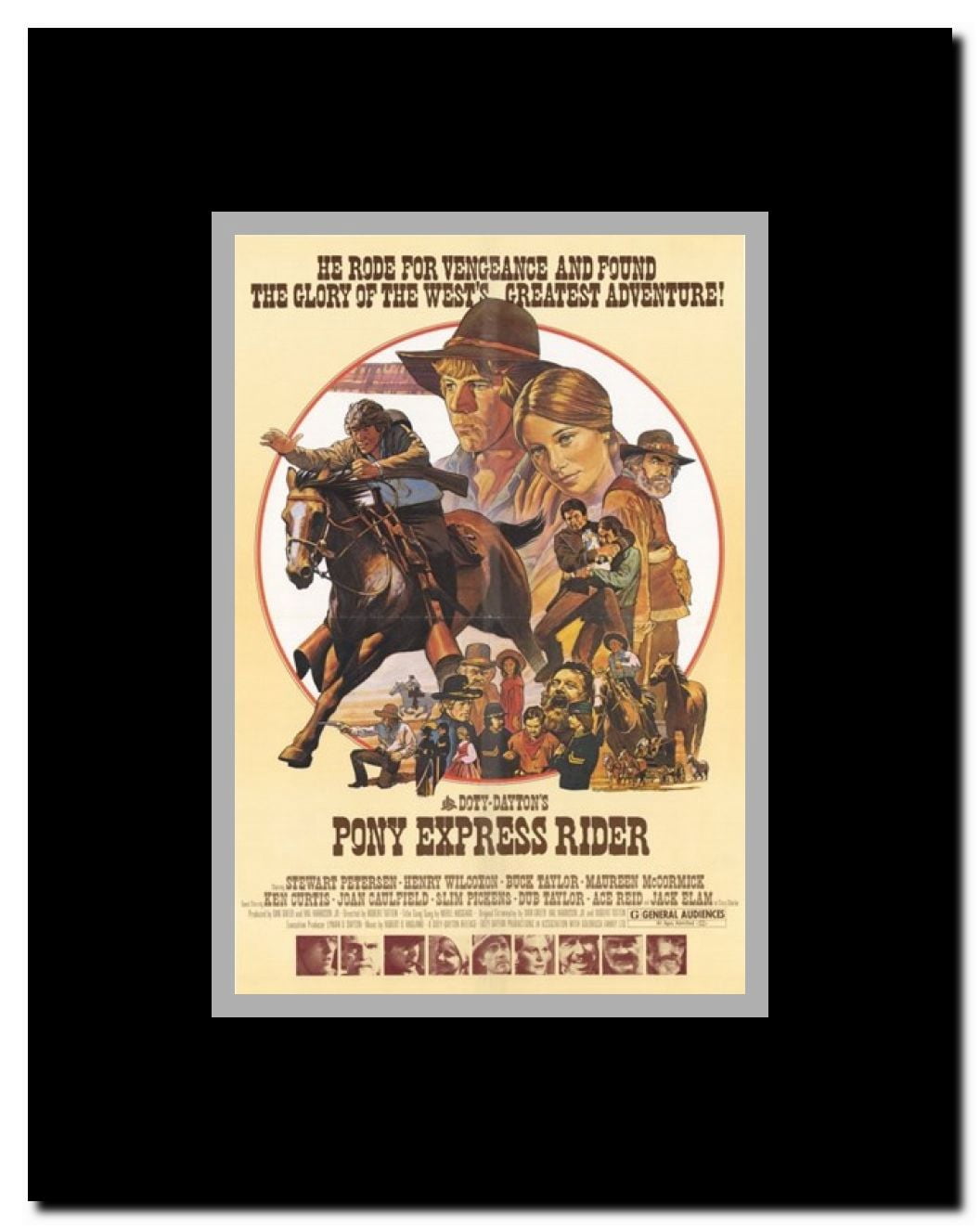Pony Express Rider Framed Movie Poster