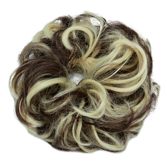 Pony Tail Hair Extension Bun Big Wave Curls Hairpiece Wrap Chignon Scrunchie Synthetic Hair for Women