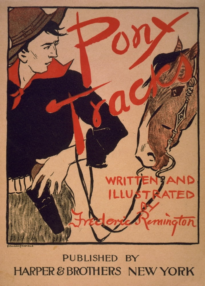 Pony Tracks 1895 Canvas Art - Edward Penfield (24 x 36)
