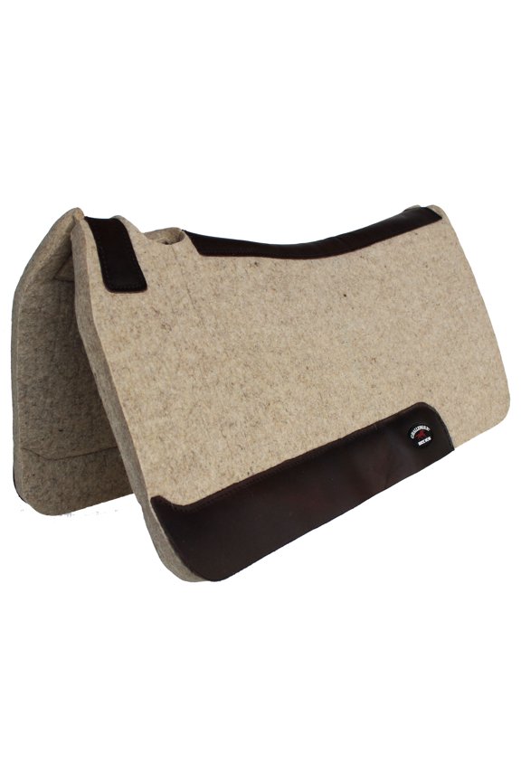 Pony Western Contoured Wool Felt Moisture Wicking Saddle Pad Cream 39RT06CRP