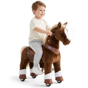 PonyCycle Interactive Horse Ride-On Toy, Touch Sound, Kid-Powered, Ages 3-4, Brown, Y374