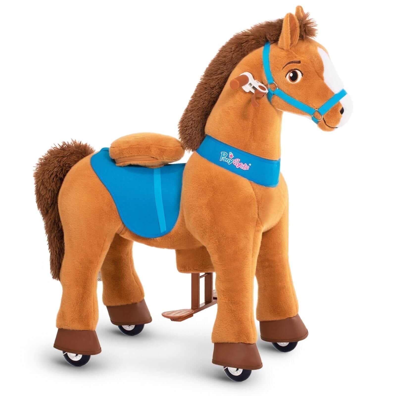 Free Shipping! PonyCycle Ride on Horse Toys Rocking Brown Horse (with