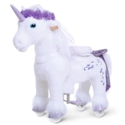 PonyCycle Ride-On Unicorn Toy for Toddler Girls, Walking Motion, No Battery, Ages 3-4, Purple, X31