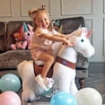 thumbnail image 1 of PonyCycle Ride on Unicorn Horse Toy Kids Ride on Toys Push & Pedal Ride on Horse Walking Rocking Plush Animal with Wheels for Girls Age 3-4 White U304, 1 of 12