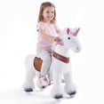 thumbnail image 1 of PonyCycle Ride-On Unicorn Toy with Sound and Hand Brake, Kid-Powered, Ages 3–4, White, U304, 1 of 12