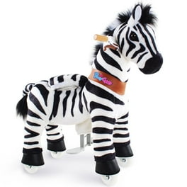 Free Shipping PonyCycle Ride on Unicorn Toy Mechanical White Unicorn Ride on Horse Plush for Girls Age 3 5 Ux304 Walmart