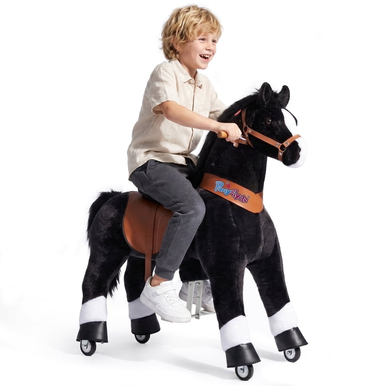 スポーツトイ・アクショントイ SHOWPONY PonyCycle Kids Ride On Stable Power Pony Toy Black for Boys and
