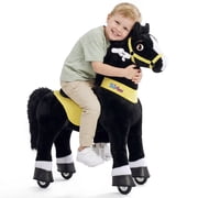 PonyCycle Kid-Powered Ride-On Horse Toy, No Battery, Hand Brake, Ages 4 7, Black, E438
