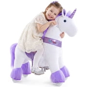 PonyCycle Ride-On Unicorn Toy, with Sound, No Battery, Hand Brake, Ages 3-4, Purple, Ux306