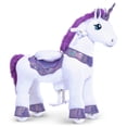 thumbnail image 1 of PonyCycle Purple Ride-On Unicorn Toy for Kids with Brake, Ages 3–4, E313, 1 of 10