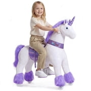 PonyCycle Ride-On Unicorn Toy for Big Kids, with Sound, No Battery, Ages 7+, Purple, Ux506
