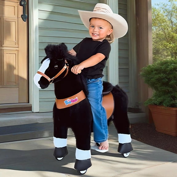 PonyCycle Ride on Horse Toy with Wheels Mechanical Pony Riding Horse Ride on Pony for Boys and Girls Age 3-4 Years U326