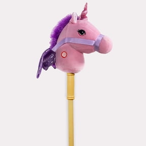 PonyLand Pink Unicorn Stick Horse with Sound Toy