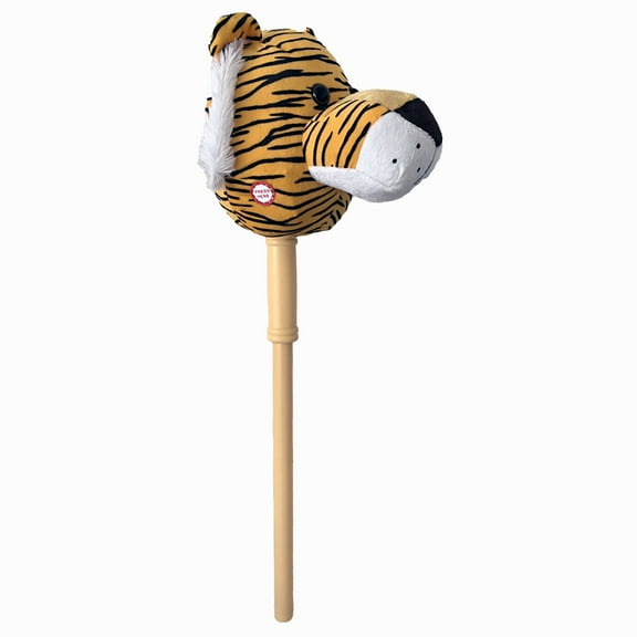 Ponyland Orange Tiger Animal Music Stick W/ Colorful Soft Plush Animal Head, Kids Ages 3+