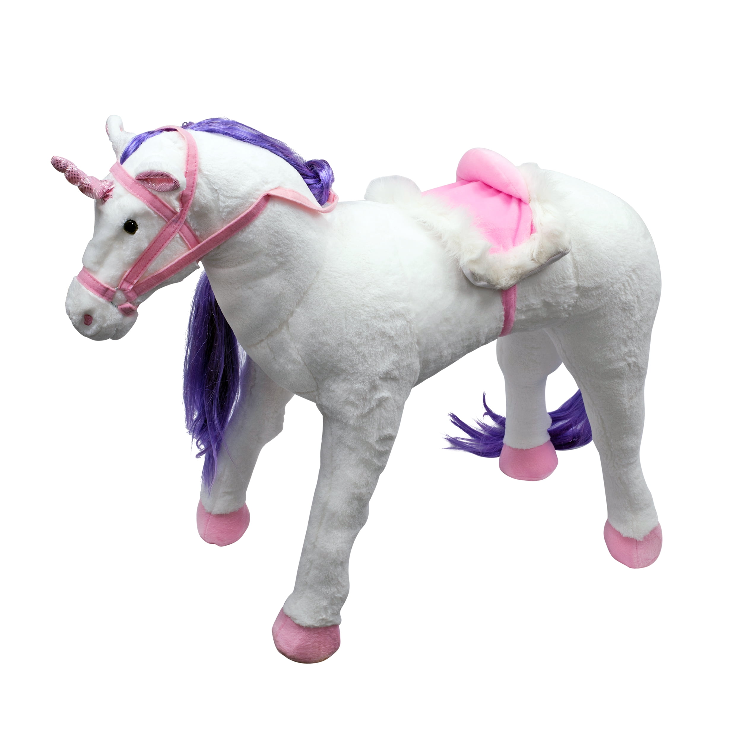 Ponyland Standing Plush White Unicorn with Sound -Age Group 36 Months and up