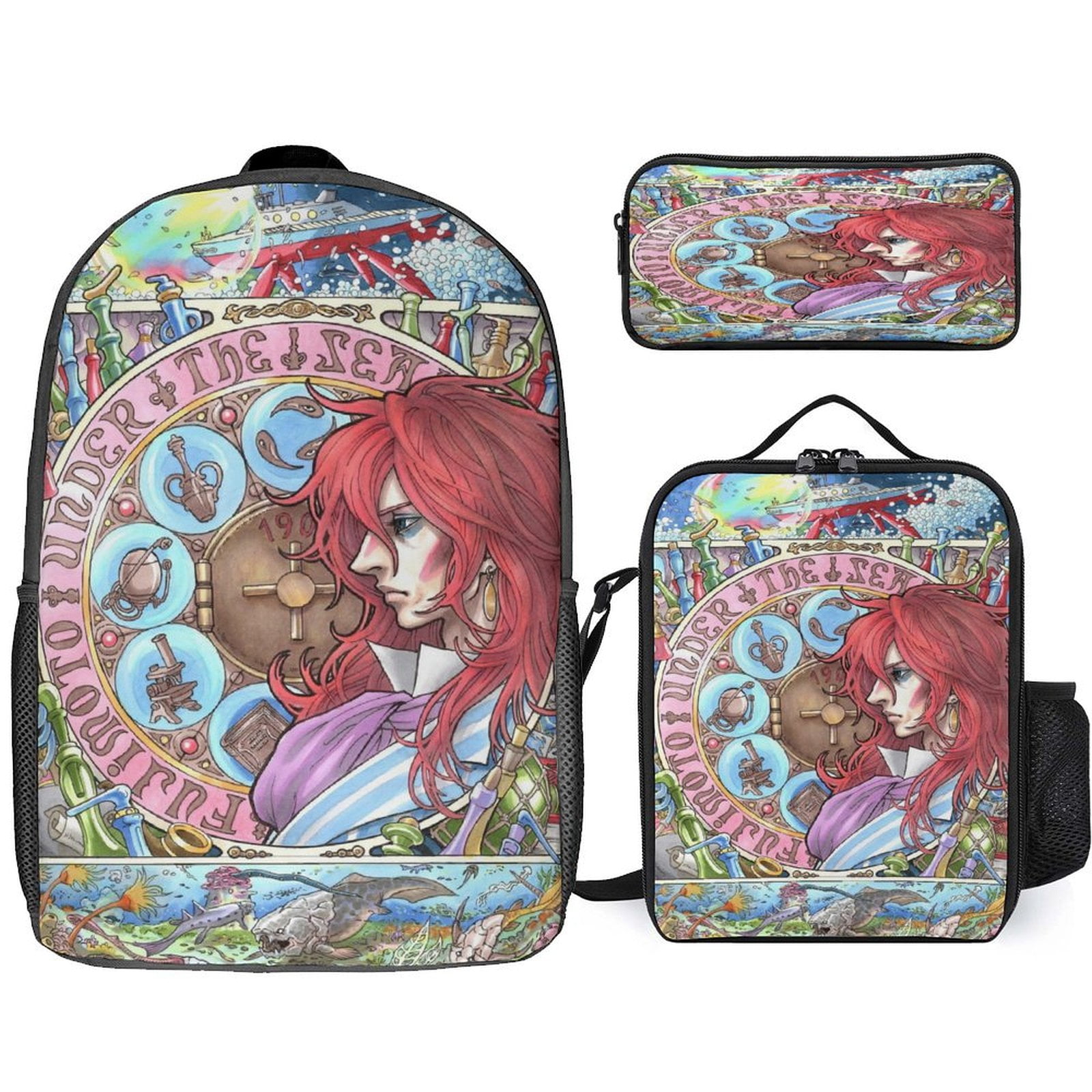Pony-o Backpack 3PCS Backpack Set Lunch Box And Pencil Case Lightweight ...