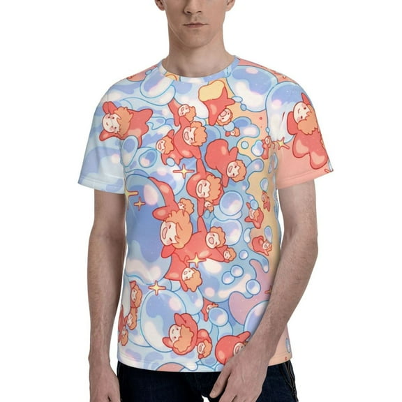 Ponyo Men's T Shirts Cartoon Graphic Short Sleeve Tees Novelty Casual Unisex Adults Tee Shirt Tops