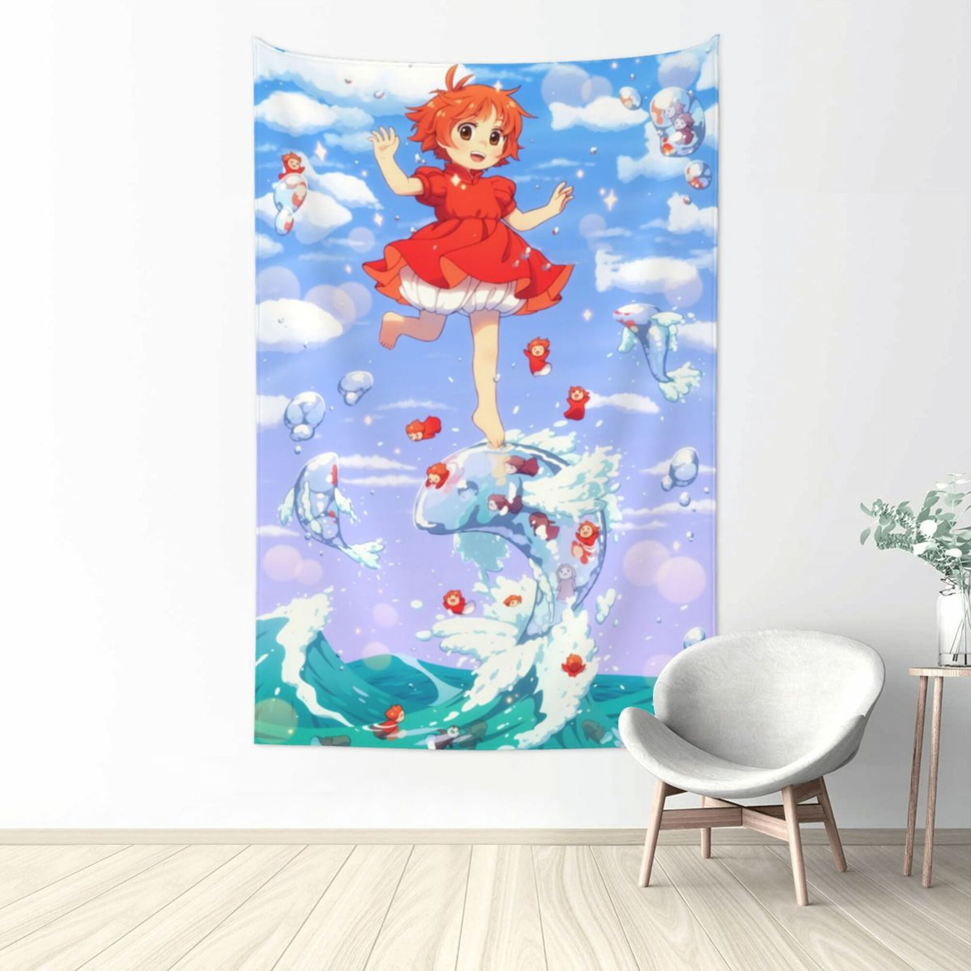 Ponyo Tapestry for Bedroom, Art Pattern Print Wall Hanging, Aesthetic ...