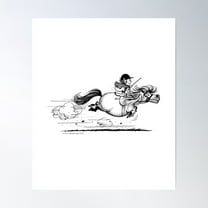 Ponysprint Thelwell Cartoon2 Poster Wall Art, Modern Wall Decor For Living Room Bedroom, 24x36 UNFRAMED