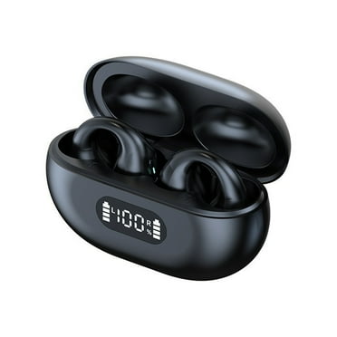 Ponyt Ear-Clip Bluetooth 5.3 Stereo Headphones, IPX5 Waterproof Wireless Noise Reduction Earbuds for Sport, Black