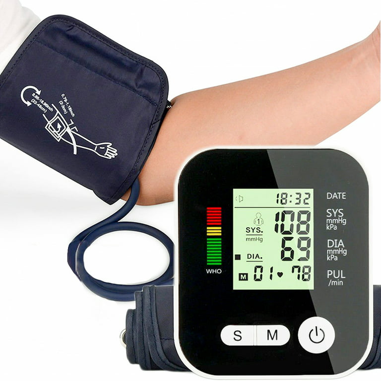 Blood Pressure Cuff Upper Arm, Tovendor Accurate Digital BP Monitor with  Adjustable 8.7-16.5 inch Cuff for Home Use, Automatic Blood Pressure Machine  with Pulse Rate, 2*90 Sets Memory, 4*AAA Batteries 