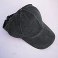 thumbnail image 1 of Ponytail Baseball Cap Backless Ponytail Hat Low Profile Women Retro Washed Distressed Adjustable Half-Empty Top Sunshade Baseball Cap for Women Visor Hat Black One Size, 1 of 2