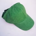thumbnail image 1 of Ponytail Baseball Cap Backless Ponytail Hat Low Profile Women Retro Washed Distressed Adjustable Half-Empty Top Sunshade Baseball Cap for Women Visor Hat Green One Size, 1 of 2