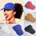 thumbnail image 1 of Ponytail Baseball Cap Backless Ponytail Hat Low Profile Women Retro Washed Distressed Adjustable Half-Empty Top Sunshade Baseball Cap for Women Visor Hat Purple One Size, 1 of 3