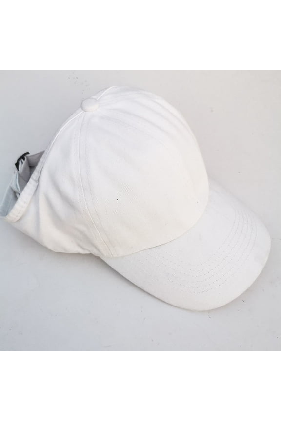 Ponytail Baseball Cap Backless Ponytail Hat Low Profile Women Retro Washed Distressed Adjustable Half-Empty Top Sunshade Baseball Cap for Women Visor Hat White One Size