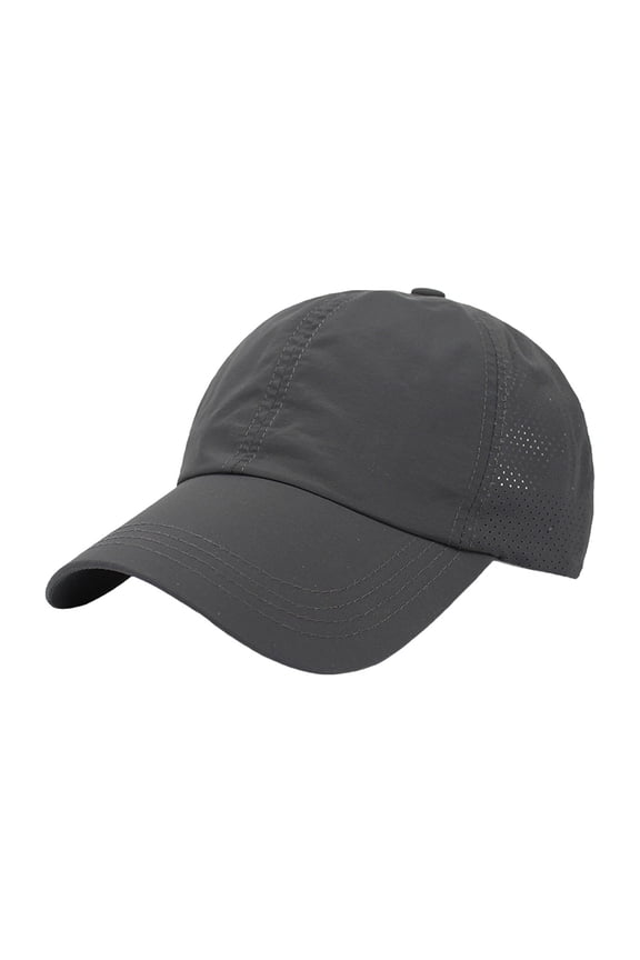 Quick Dry Ponytail Cap,Sport Baseball Cap,Outdoor Sun Hat,Lightweight Elastic Breathable Hollow Structure Outdoor Fitness Walking Travel Adjustable Casual Daily Sun Proof Headwear,Dark Gray