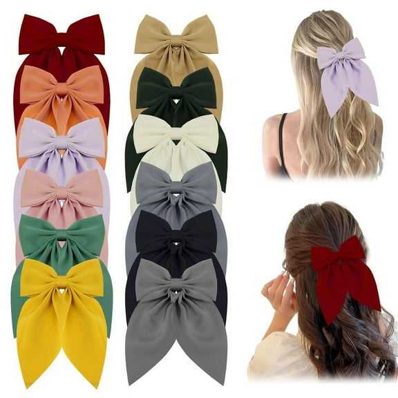 Ponytail Big Bow Alligator Hair Clips Duckbill Barrettes Hair Bows Accessories for Women Girls Teens