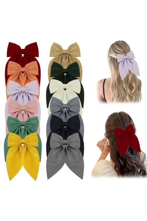 Ponytail Big Bow Alligator Hair Clips Duckbill Barrettes Hair Bows Accessories for Women Girls Teens