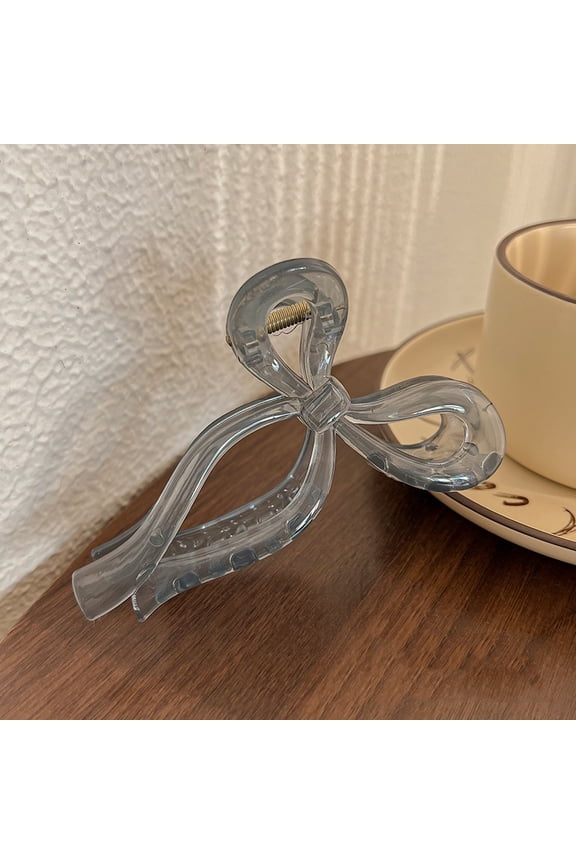 Ponytail Bow Large Hair Claw Crab Hair Accessories for Women Solid Acrylic Bowknot Hair Clips Hairpins Girls Barrettes Headbands