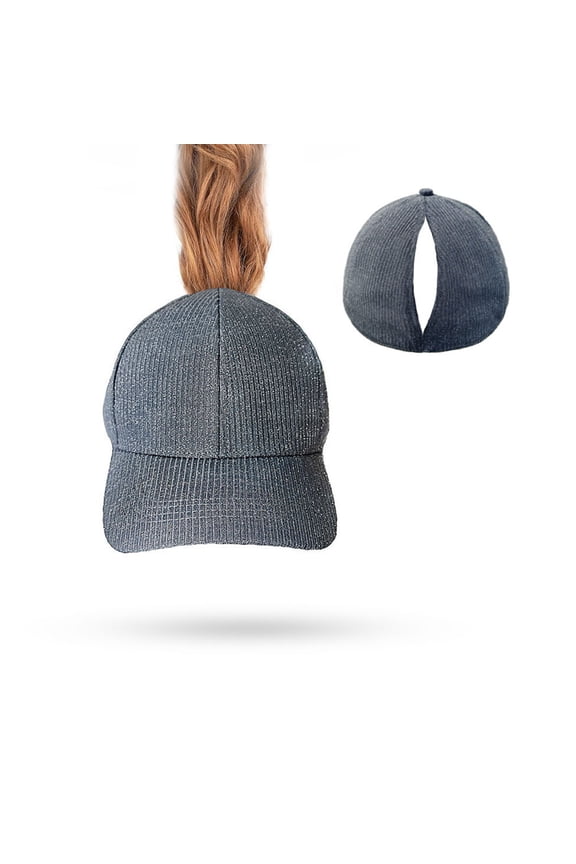 Ponytail Caps for Easy Wear Breathable Cotton Adjustable Baseball Hat for Long Haired Women Sport and Fitness
