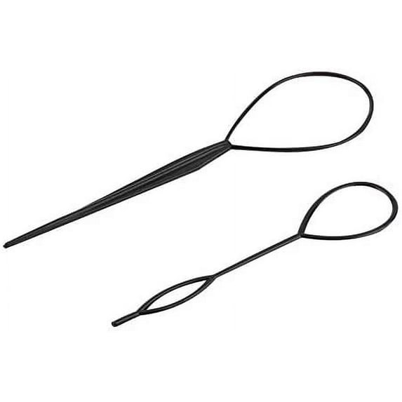 Ponytail Creator Plastic Loop Styling Tools Black Topsy Pony Tail Hair Braid,black,