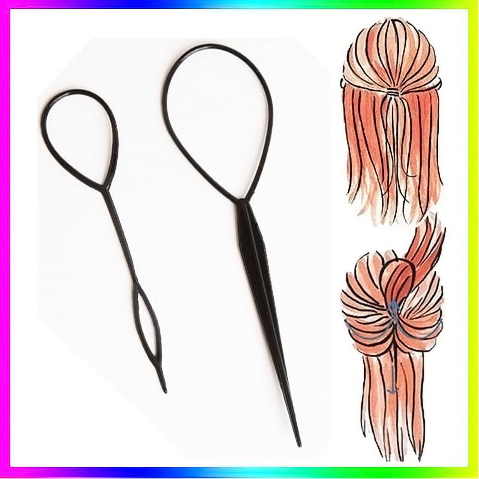Ponytail Creator Topsy Tail Braid Hair Styling Maker A4E4 Tool Loop ...