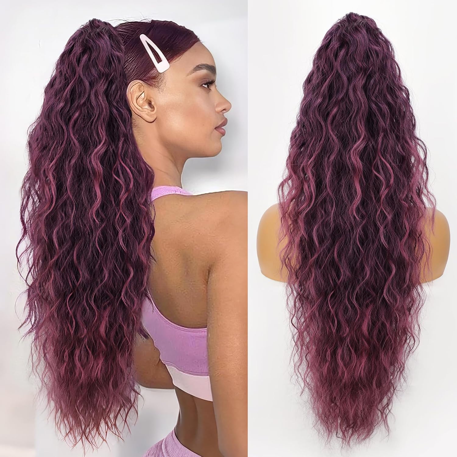 Epic Cosplay Phoebe Royal Purple Ponytail Wig | Hot Topic, image size:1500x1500
