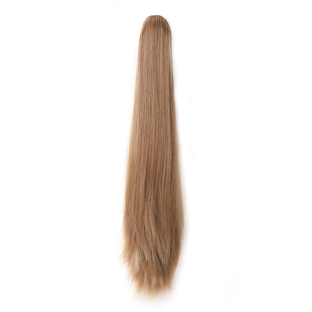 Claw Clip in Ponytail Extension 20 Inch Long Straight Synthetic Hair Extension for Women Girls