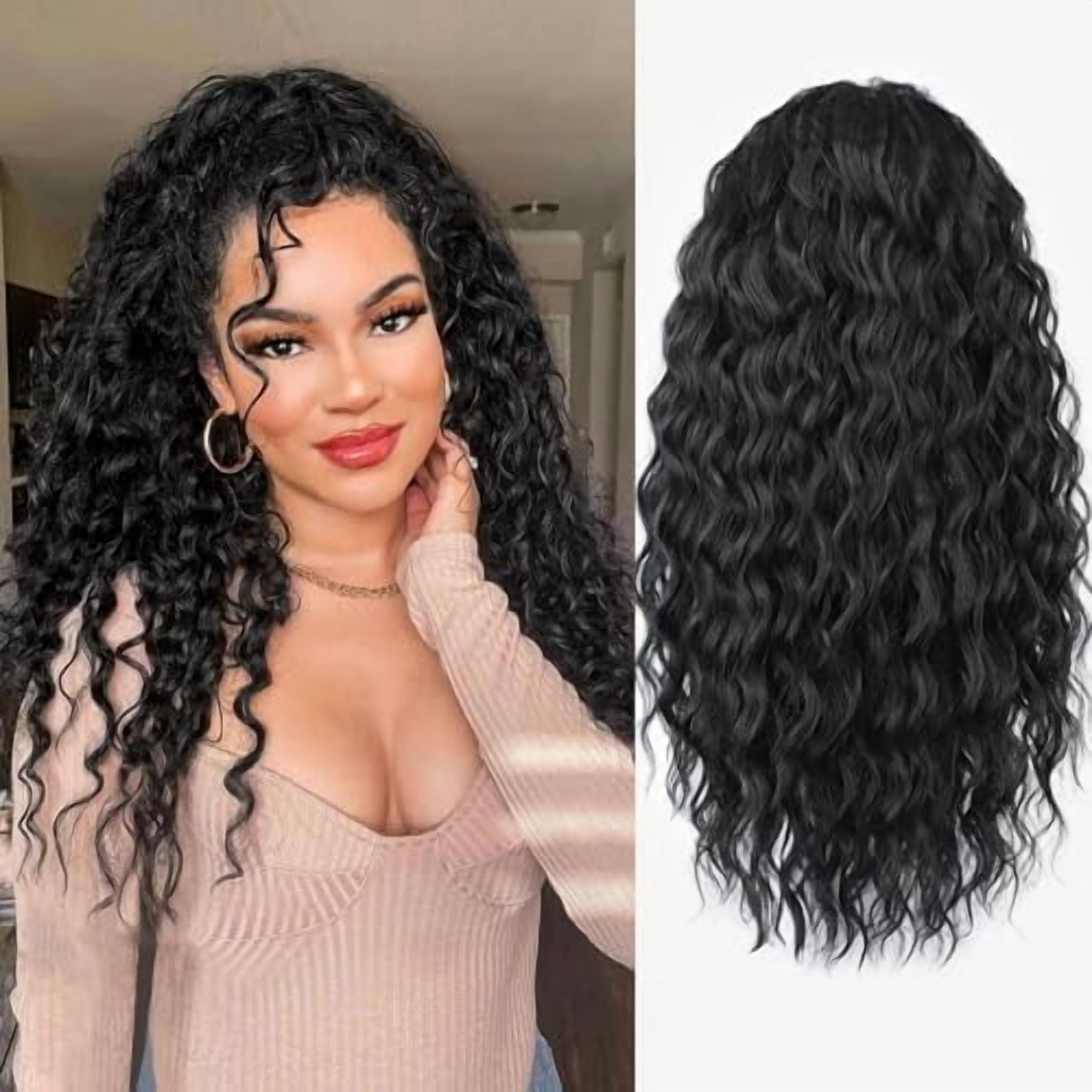 Ponytail Extension Drawstring Ponytail for Women Synthetic Long Curly Pony Tails Hair Extensions Clip in Ponytail 20 Inch Hairpiece
