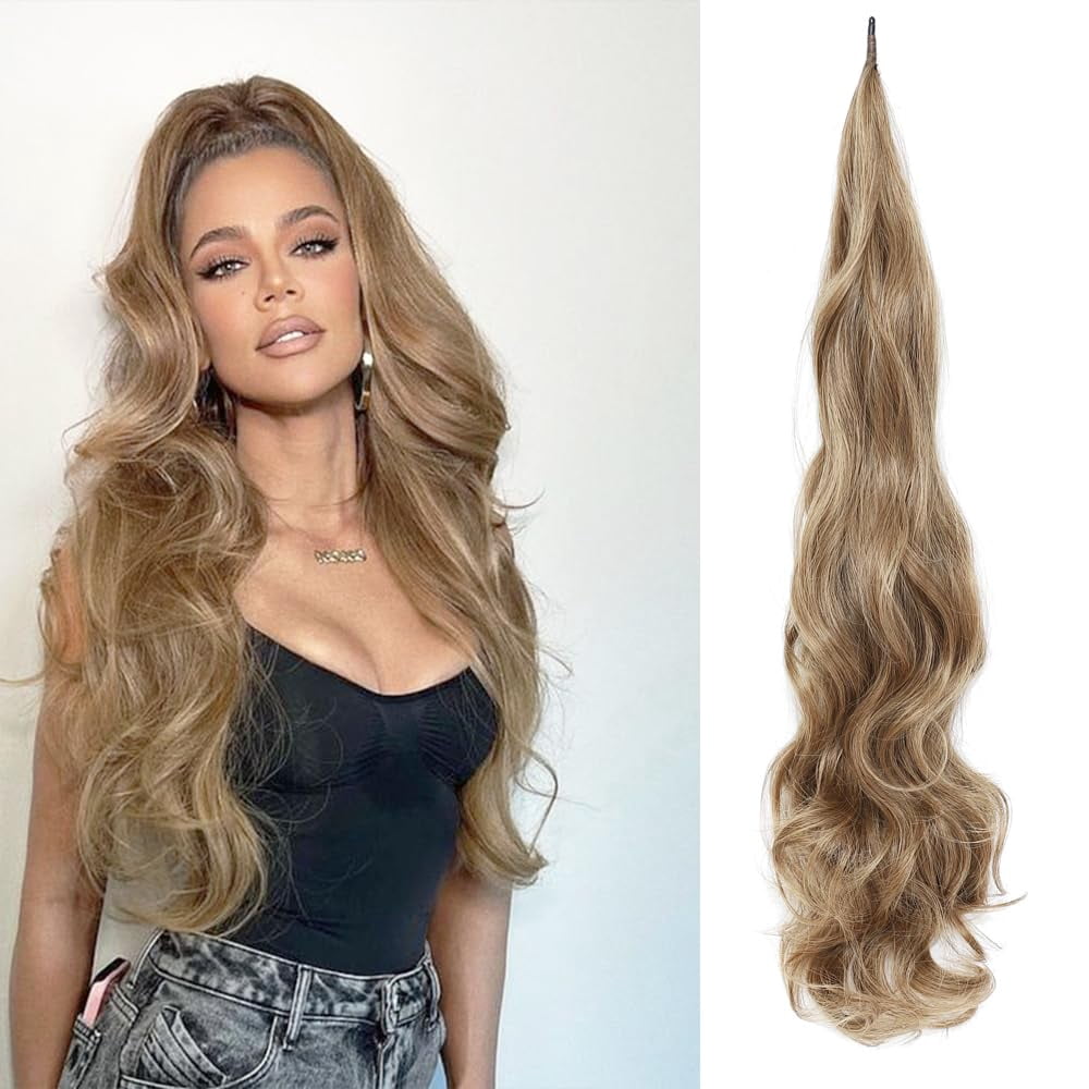 Ponytail Extension Flexible Wrap Around Ponytail Hair Extensions 32 ...
