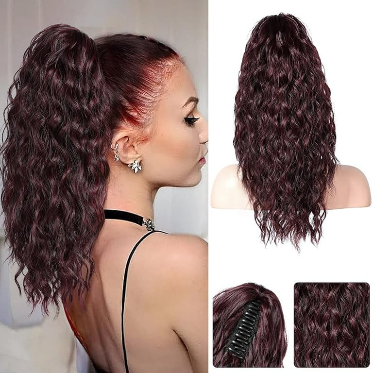 Ponytail Extension, Short Claw Multi Layered Clip on Ponytail Extension  Fake Pony Tails Natural Soft Wavy Clip in Hair Extensions Synthetic  Hairpiece - Walmart.com