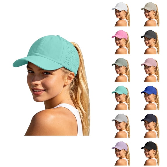 Ponytail Hats for Women Lightweight Breathable Mesh Back Baseball Cap Trucker Hat