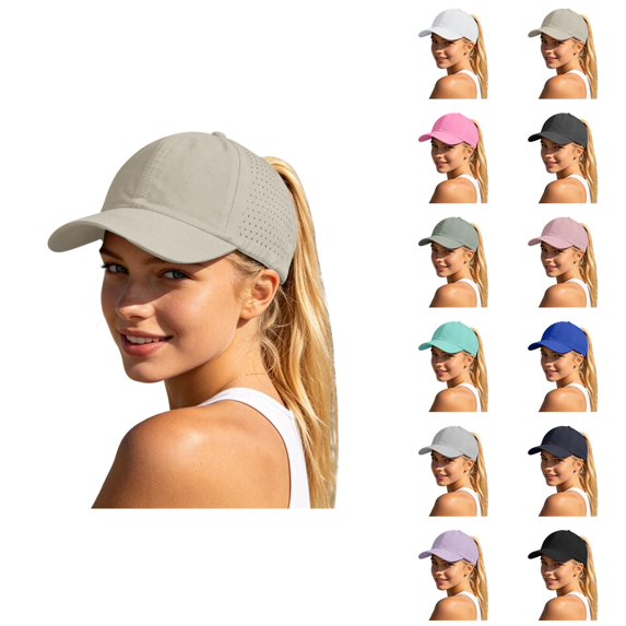 Ponytail Hats for Women Lightweight Breathable Mesh Back Baseball Cap Trucker Hat