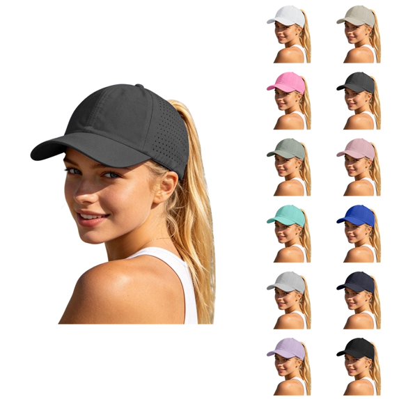 Ponytail Hats for Women Lightweight Breathable Mesh Back Baseball Cap Trucker Hat